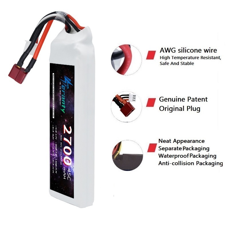 1/3PCS 2S 7.4V Lipo 배터리 2700mA - Drone Racing Battery 리뷰 및 가격