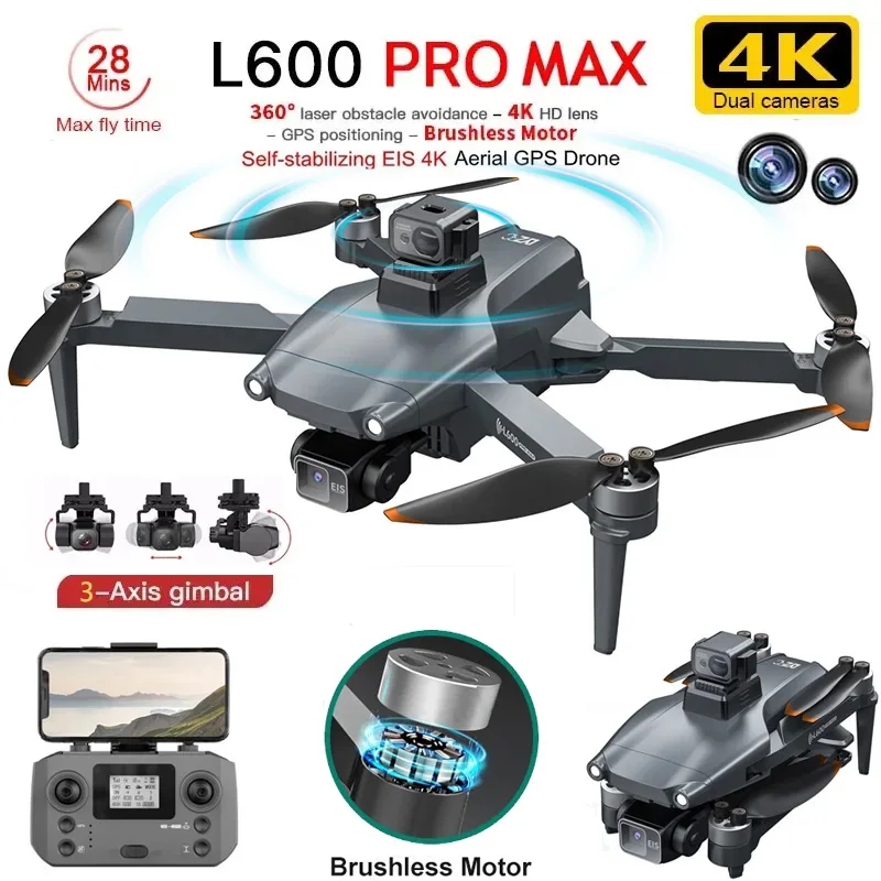 L600 PRO MAX GPS 드론 전문 4K 3축 P - Drone Racing Camera 리뷰 및 가격